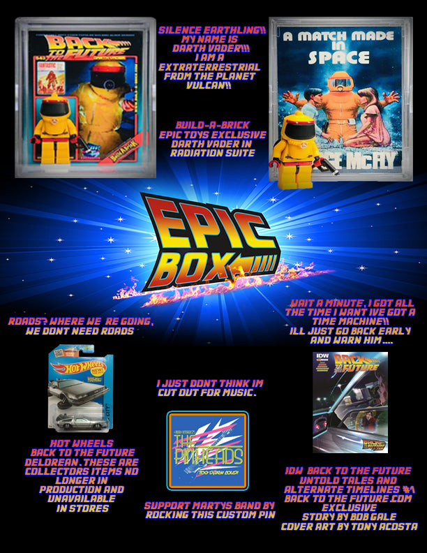Exclusive　the　Epic　Toys　Back　Future　Box　Collectibles　35th　EXTRAS　BTTF　to　Epic　and　Anniversary　–