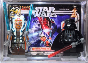 Star Wars Ahsoka and Darth Vader 2 Pack Deluxe Build-A-Brick Custom Mini-Figure